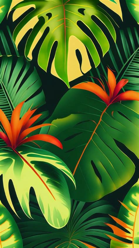 Tropical Phone Wallpaper | Flower prints art, Summer prints wallpaper ...