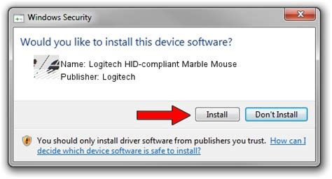 Download and install Logitech Logitech HID-compliant Marble Mouse - driver id 2085519