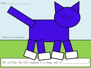 FREE Pete the Cat Template for Pete the Cat I Love My New White Shoes ...