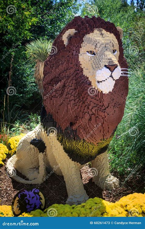 Lego Lion editorial stock photo. Image of exhibit, display - 60261473