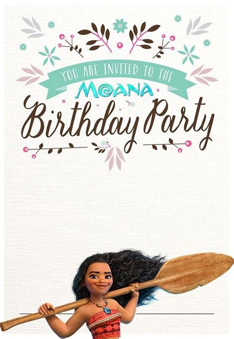 7+ Moana Invitation Templates - Free and Printable | Invitation World ...