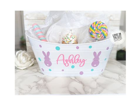 Custom Easter Basket, Plastic Easter Basket, Personalized Easter Basket, Kids Easter Basket ...