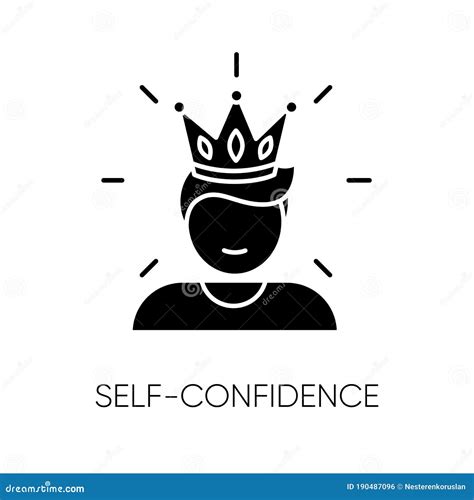 Self Confidence Black Glyph Icon Stock Vector - Illustration of concept, esteem: 190487096