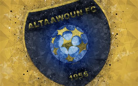 Download wallpapers Al-Taawoun FC, 4k, Saudi Football Club, creative logo, geometric art, emblem ...