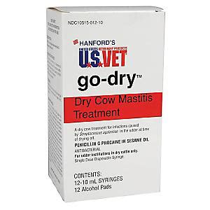 Hanfords US Vet Go-Dry Dry Cow Mastitis Treatment - KVSupply.com