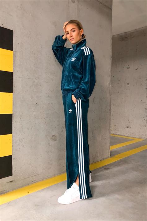 adidas velour track suit - styled by you. | Tracksuit women, Adidas ...