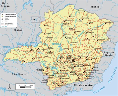 Mapa Geográfico de Minas Gerais - Doc Sports™