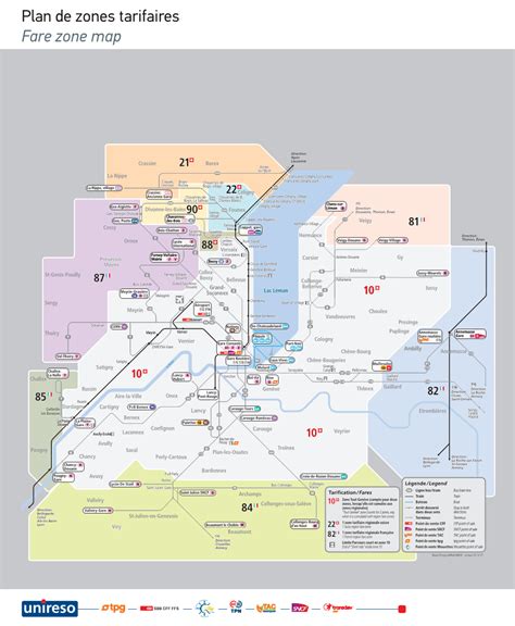 Plan De Zones Tarifaires Fare Zone Map - DocsLib