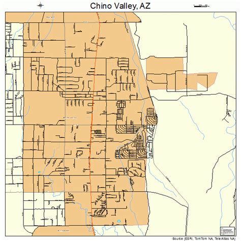 Chino Valley Arizona Street Map 0412840