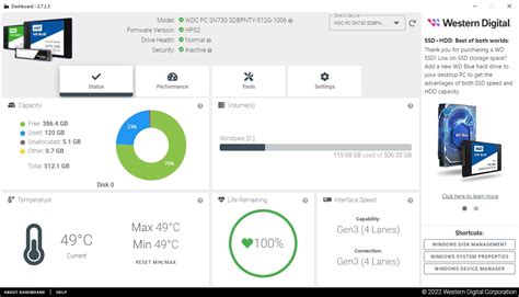 Download, Install, Test Drive and Update Firmware Using Western Digital Dashboard