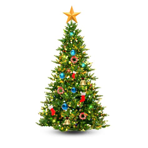 Christmas Tree Lights Clipart Hd PNG, Christmas Tree With Lights And ...