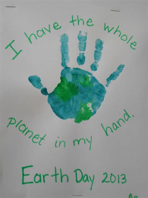 Earth Day hand painting Project | Earth day projects, Earth day activities, Earth day crafts