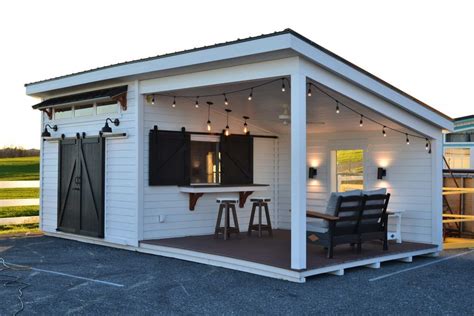 Turn an Amish-Built Shed into an Outdoor Bar - Amish Barn Co in 2024 ...