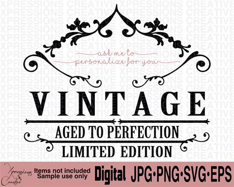 Vintage Svg Aged to Perfection Svg Birthday Ideas 30th - Etsy