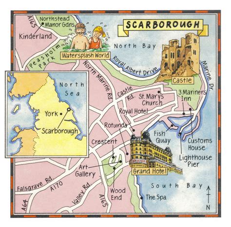 Scarborough travel map | Travel map for Best Magazine, c.198… | Flickr