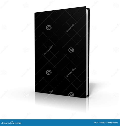 Book with Black Cover, on White Background Stock Illustration ...