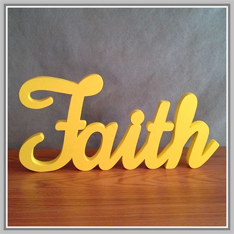 FAITH Inspirational Wooden Faith Sign Stand-alone | Etsy