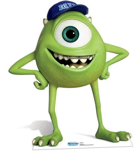 Lifesize Cardboard Cutout of Mike Wazowski From Monsters University buy ...