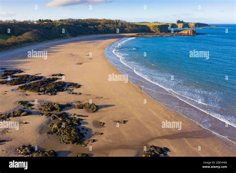 Aerial view of Seacliff Beach in East Lothian, Scotland, UK Stock Photo - Alamy