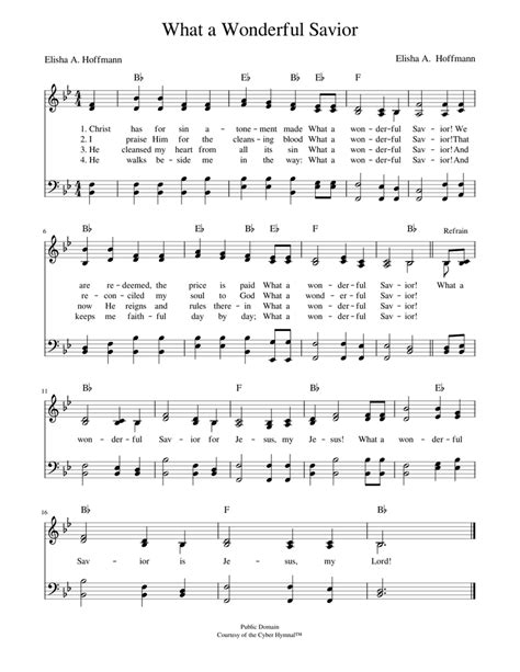 What a Wonderful Savior Sheet music for Piano (Piano Duo) | Musescore.com