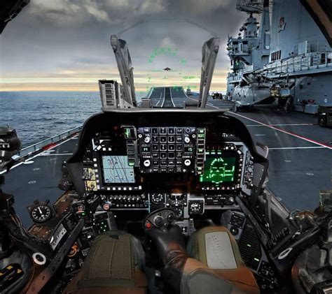 COOL HARRIER PILOTS COCKPIT VIEW OF TAKEOFF FROM BRITISH AIRCRAFT ...