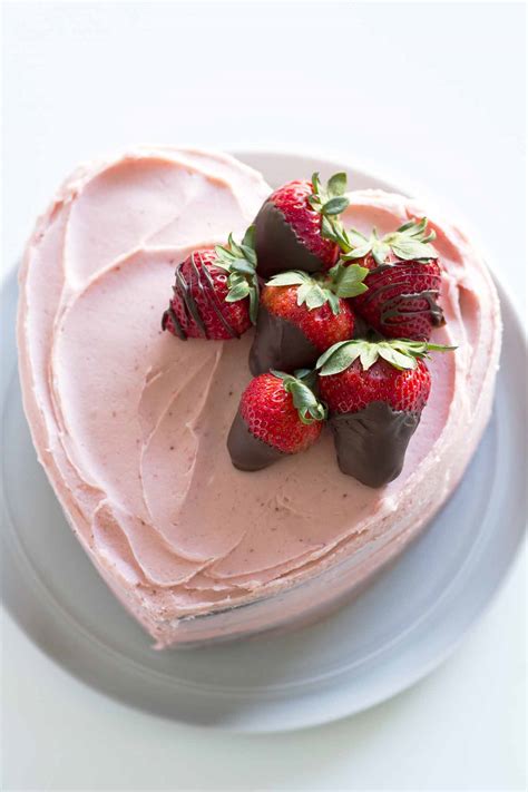 Heart-Shaped Chocolate Strawberry Cake | Girl Versus Dough