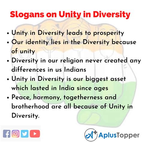 Unity in Diversity Slogans | Unique and Catchy Unity in Diversity Slogans in English - CBSE Library