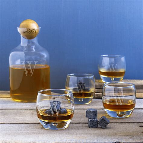 Cathys Concepts 5 Piece Personalized Whiskey Decanter Set & Reviews | Wayfair