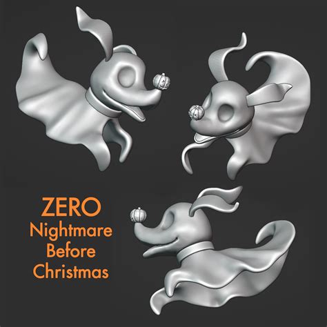 STL file Zero Nightmare Before Christmas Monster High Style 🎄・3D ...