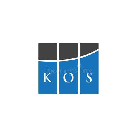 KOS Letter Logo Design on WHITE Background. KOS Creative Initials ...