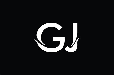 GJ Monogram Logo Design By Vectorseller | TheHungryJPEG