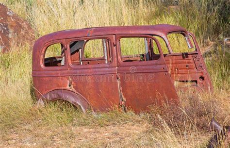 Rusty car stock photo. Image of lost, retro, desert, dumped - 81340552