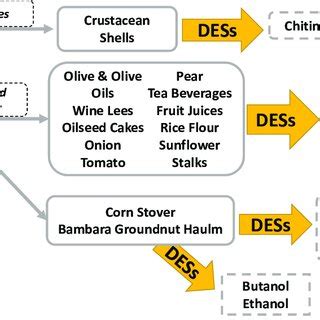 Overview of the examples of biomass-based waste treated with DESs for ...