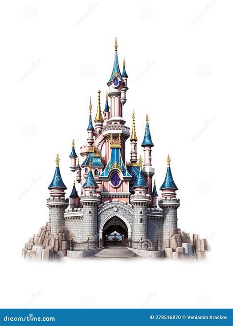 Disneyland Paris Castle stock illustration. Illustration of building - 278516870