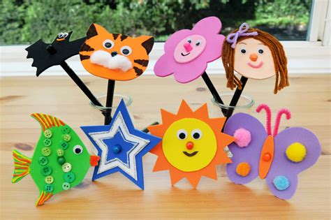 Craft Foam Pencil Toppers Kids' Crafts Fun Craft Ideas , 54% OFF