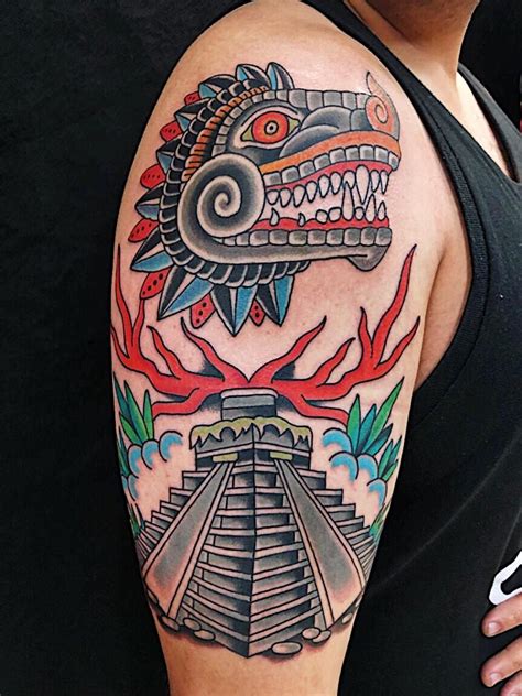 Kukulkan Soars Over Chichen Itza by Weston Keisel @ Devotion Tattoo (BoiseID) | Devotion tattoo ...