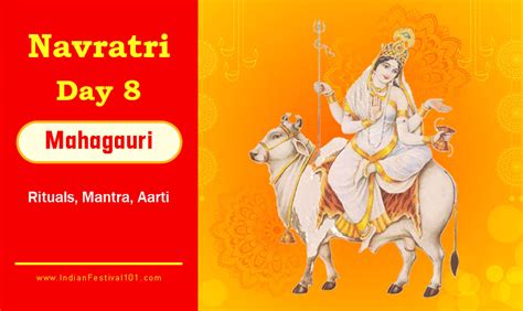 Navratri 2021 Day 8, Maa Mahagauri Mantra, Aarti, Puja, 40% OFF