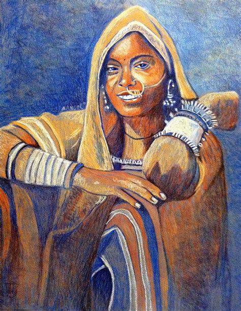 Ethiopian Woman Painting by Desmond Manuel - Fine Art America