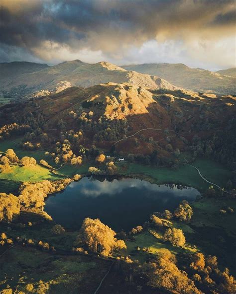 Loughrigg Tarn, Lake District, Cumbria, England # ...