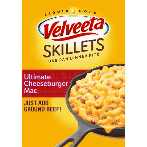 Velveeta Skillets Ultimate Cheeseburger Mac One Pan Dinner Kit with ...