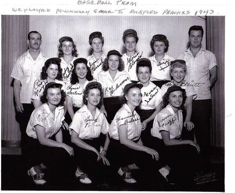 The original Rockford Peaches 1943 All-American Girls Professional Baseball League ~ They ...