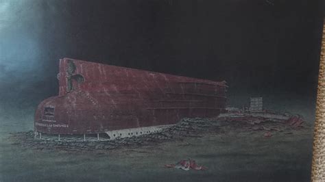 The Stern of the SS Edmund Fitzgerald, an iron ore freighter that sank ...