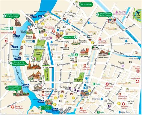 Bangkok Travel Map - Must-See Spots in Thailand