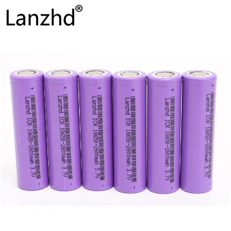 6 قطعة 18650 عالية الطاقة 13A 18650 ليثيوم أيون 3.7v بطاريات ليثيوم ICR18650 بطارية لأجهزة ...