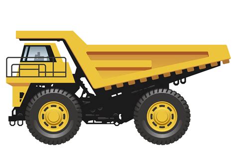 Big dump truck isolated on a white background. 329318 Vector Art at ...