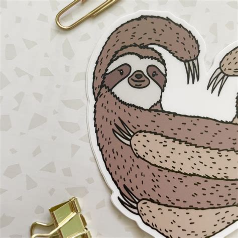 Sloth Sticker. Sloth Vinyl Sticker. Die cut stickers. Car | Etsy