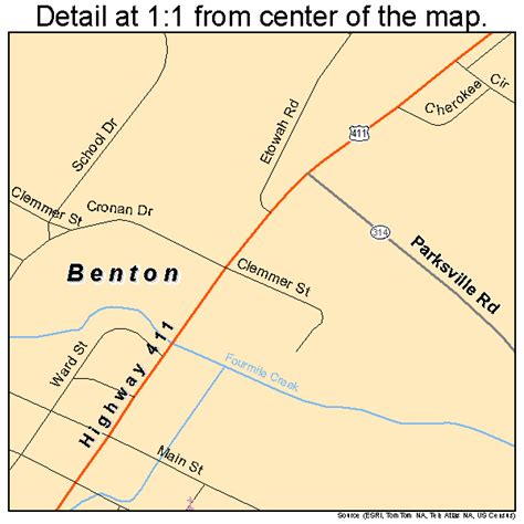 Benton Tennessee Street Map 4705040