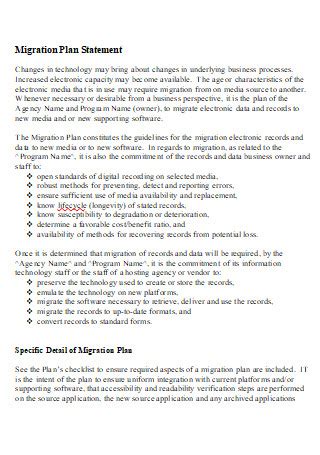 23+ SAMPLE Migration Plan in PDF | MS Word | Google Docs | Apple Pages