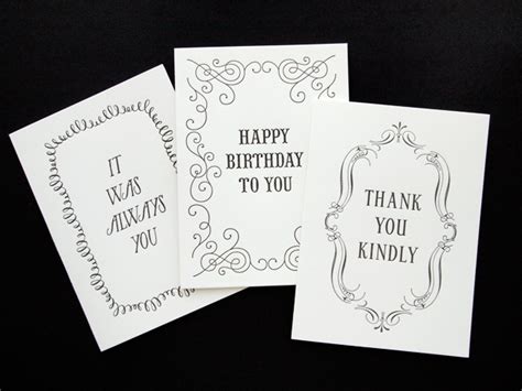 Black & White Card Collection | The Quill | Letterpress greeting cards ...