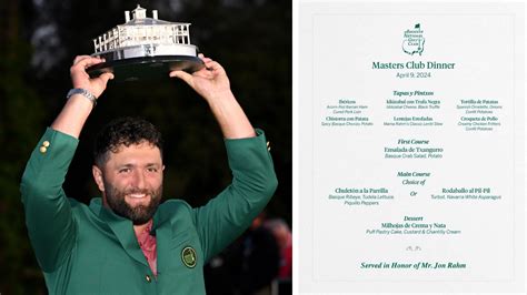 What Jon Rahm revealed dissecting Masters Champions Dinner menu